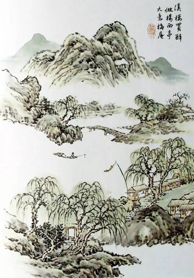 如何画山水画简易（山水画怎么画简单好看）