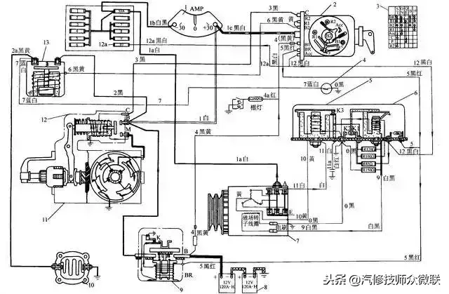 汽车电路图基础知识入门（汽车电路图颜色英文缩写字母）